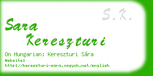 sara kereszturi business card